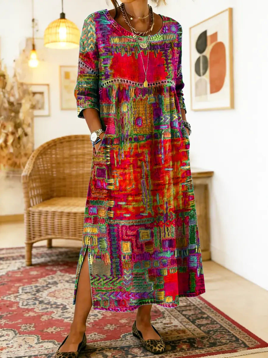 Manuela - Relaxed Patchwork Denim Dress
