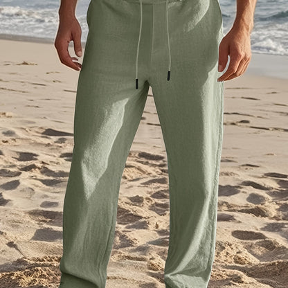 Salvatore - Men's Linen Drawstring Trousers