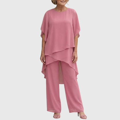 Angelina - Draped Top Palazzo Set