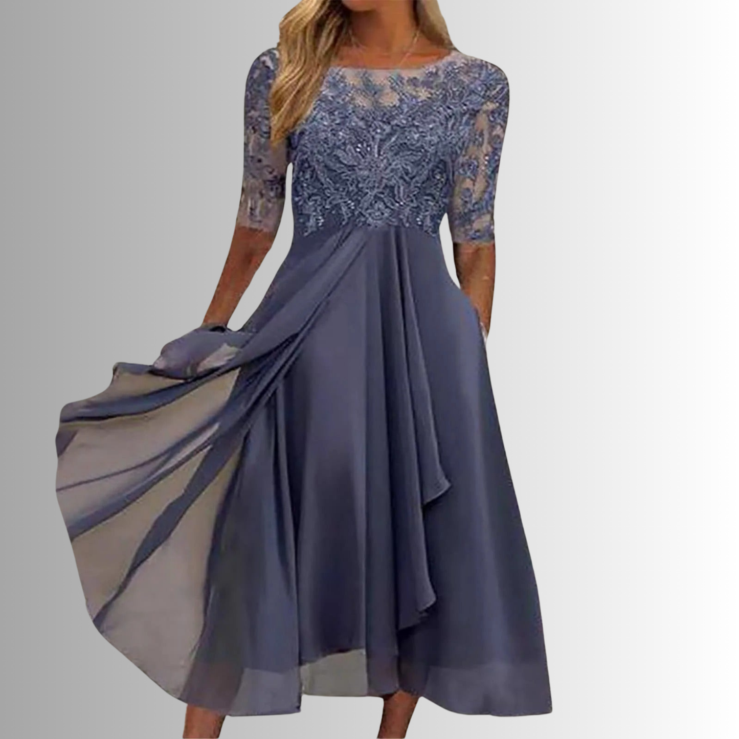 Velora - Closed-Back Lace Dress