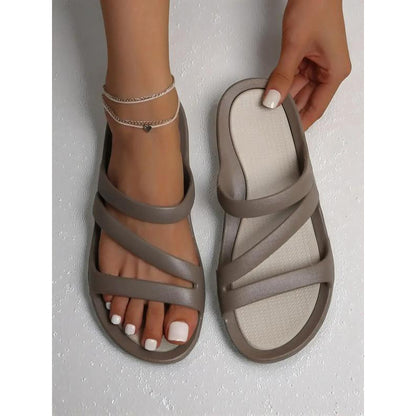 Novelle - Printed Leather Wedge Sandals