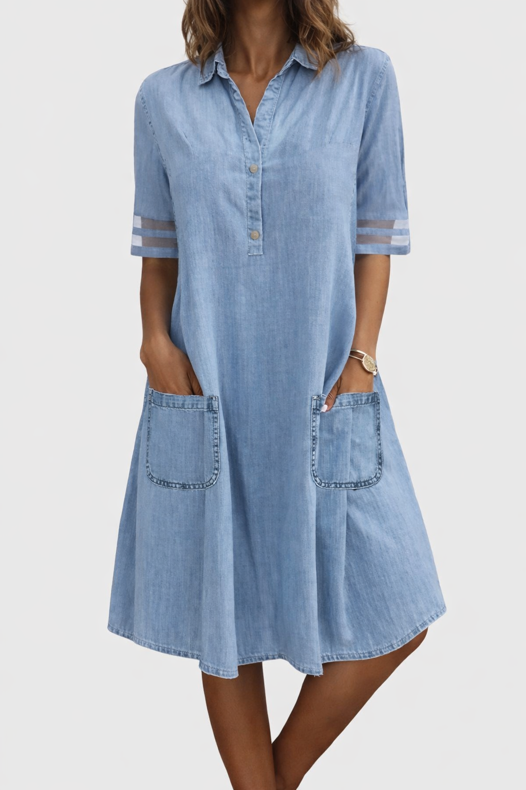 Lenore - Relaxed Denim Shirt Dress
