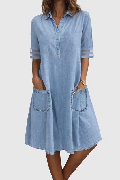 Lenore - Relaxed Denim Shirt Dress