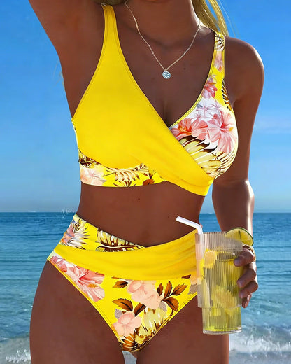 Sondra - Contrast Floral Bikini Set