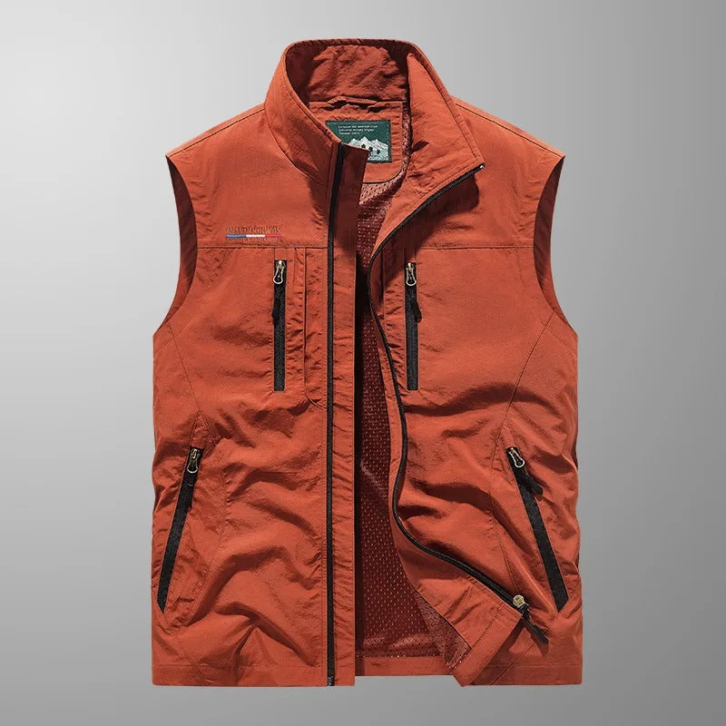 Michal - Stand-Collar Utility Gilet