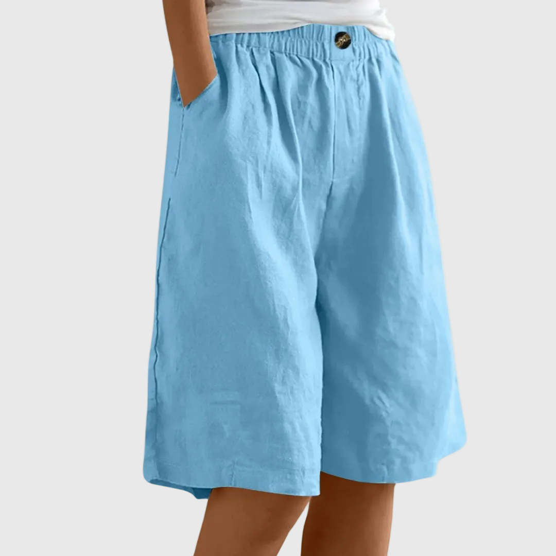 Araceli - Elastic-Waist Wide-Leg Shorts