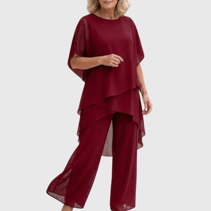 Angelina - Draped Top Palazzo Set