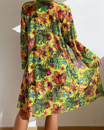 Jeannine - Floral Bikini & Scarf
