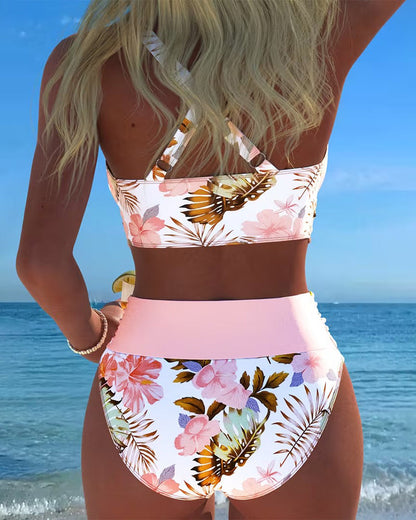 Sondra - Contrast Floral Bikini Set