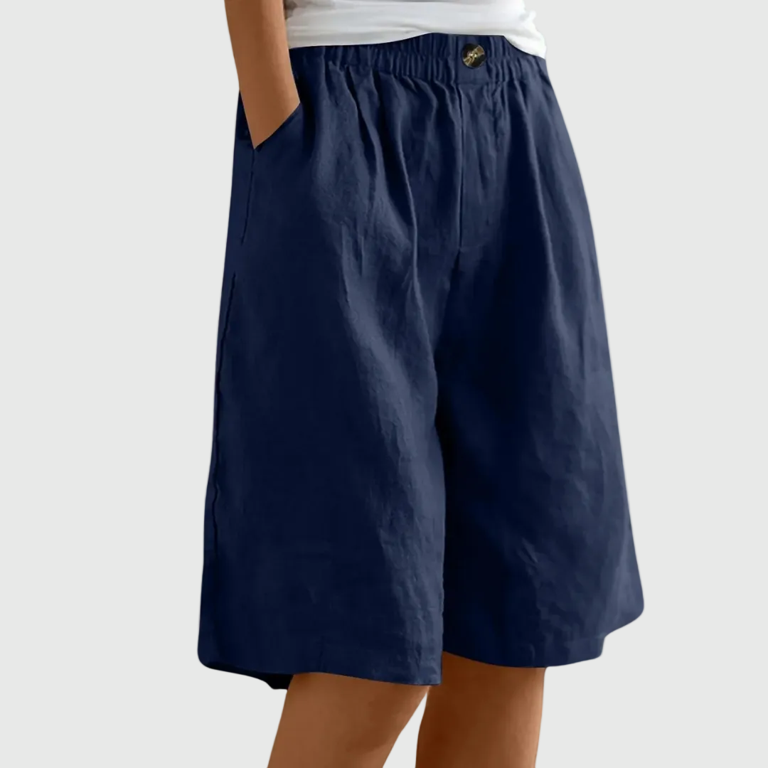 Araceli - Elastic-Waist Wide-Leg Shorts