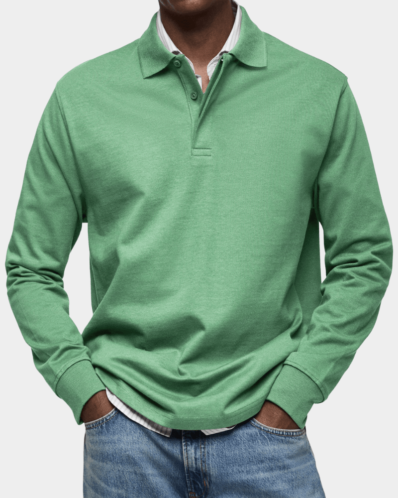 Robby - Long-Sleeve Cotton Polo