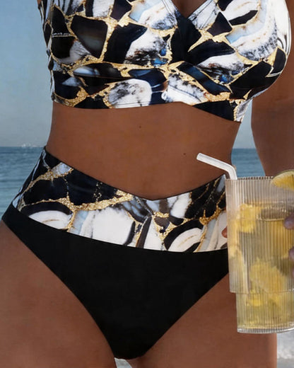 Nerina - Printed Cut-Out Bikini Set