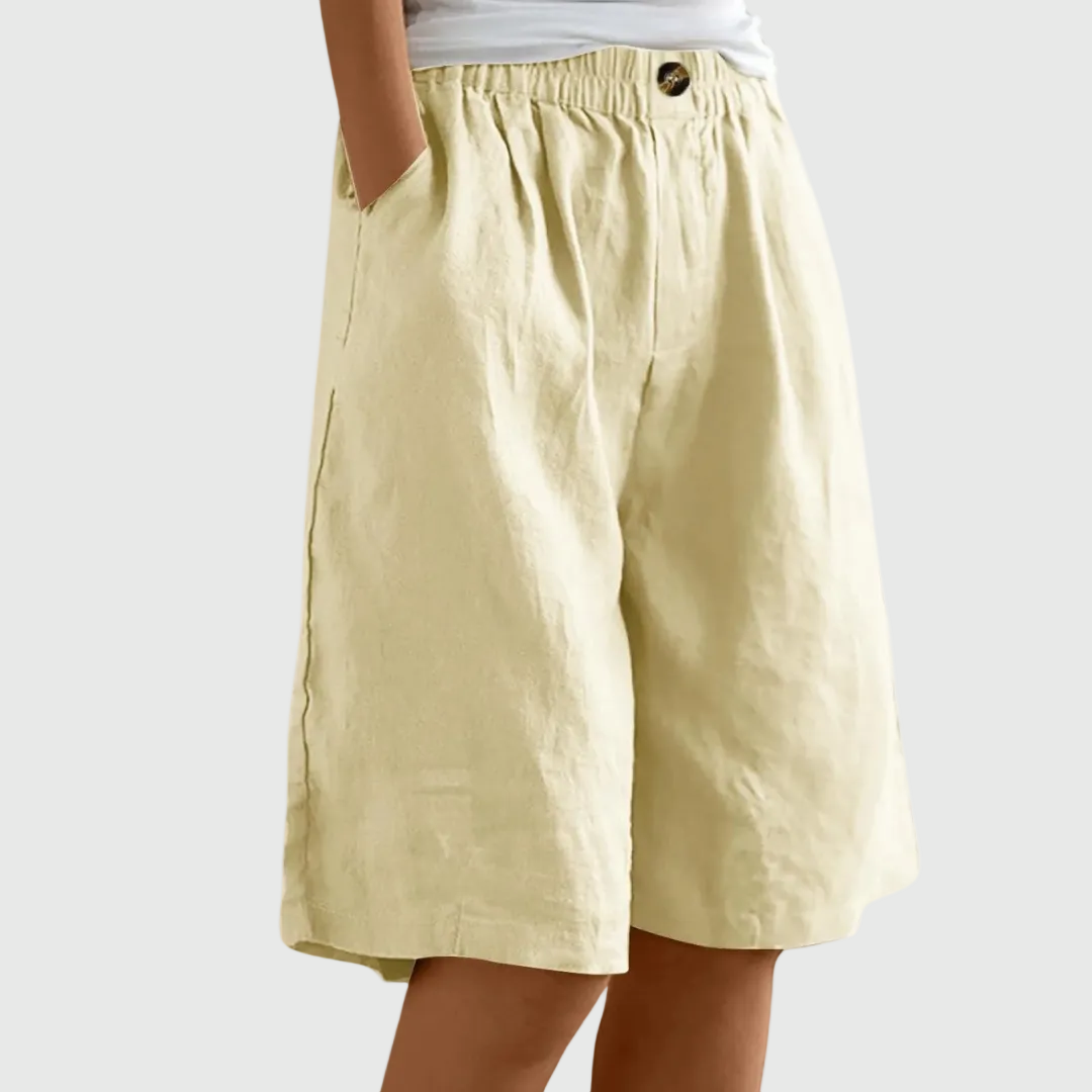 Araceli - Elastic-Waist Wide-Leg Shorts