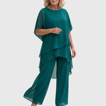 Angelina - Draped Top Palazzo Set