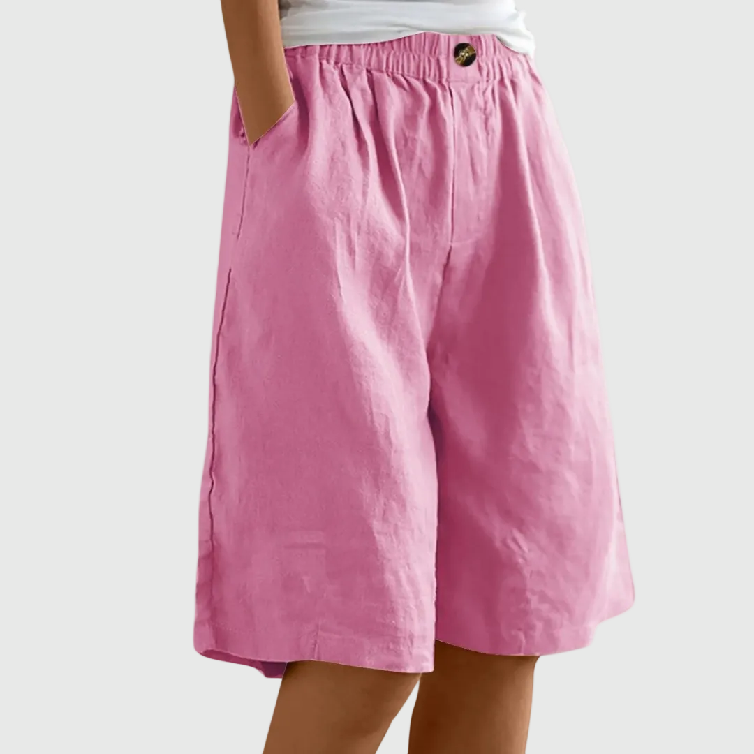Araceli - Elastic-Waist Wide-Leg Shorts