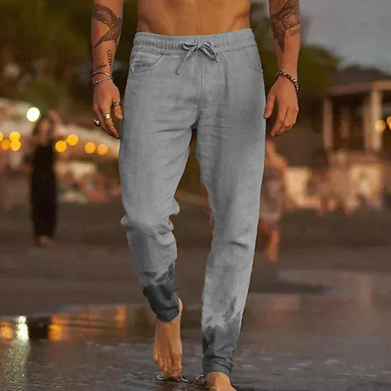 Alonzo - Wide-Leg Linen Trousers
