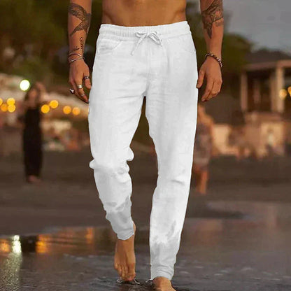 Alonzo - Wide-Leg Linen Trousers