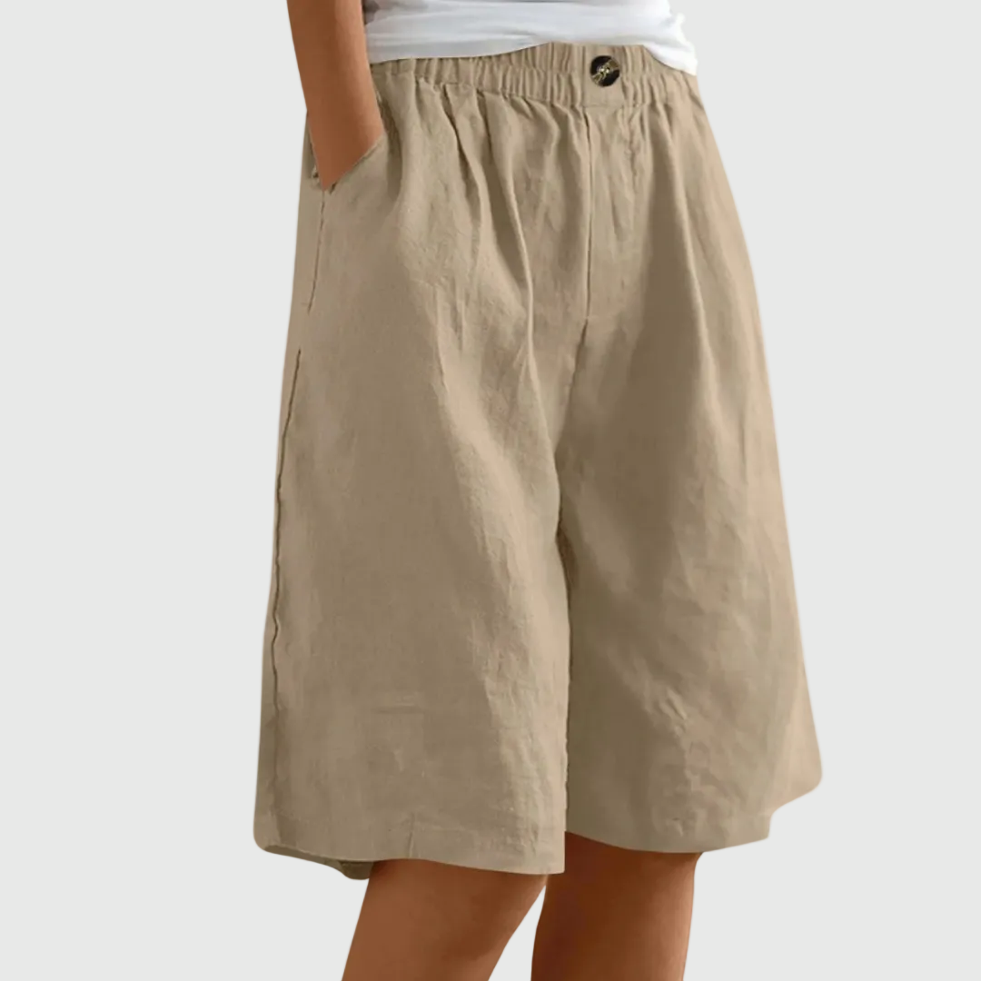 Araceli - Elastic-Waist Wide-Leg Shorts