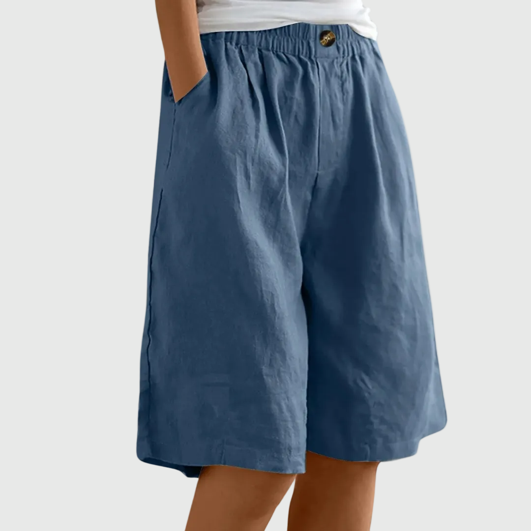 Araceli - Elastic-Waist Wide-Leg Shorts