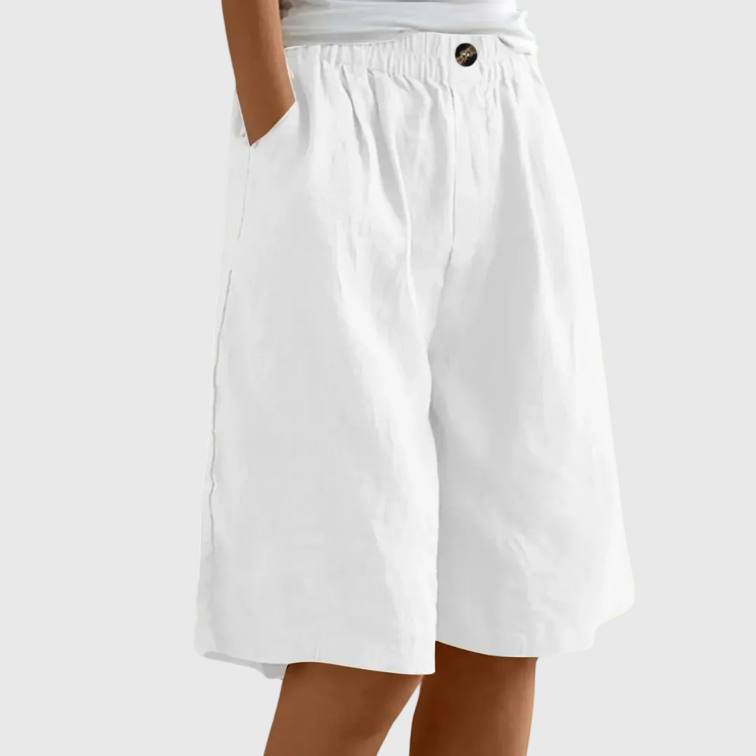 Araceli - Elastic-Waist Wide-Leg Shorts