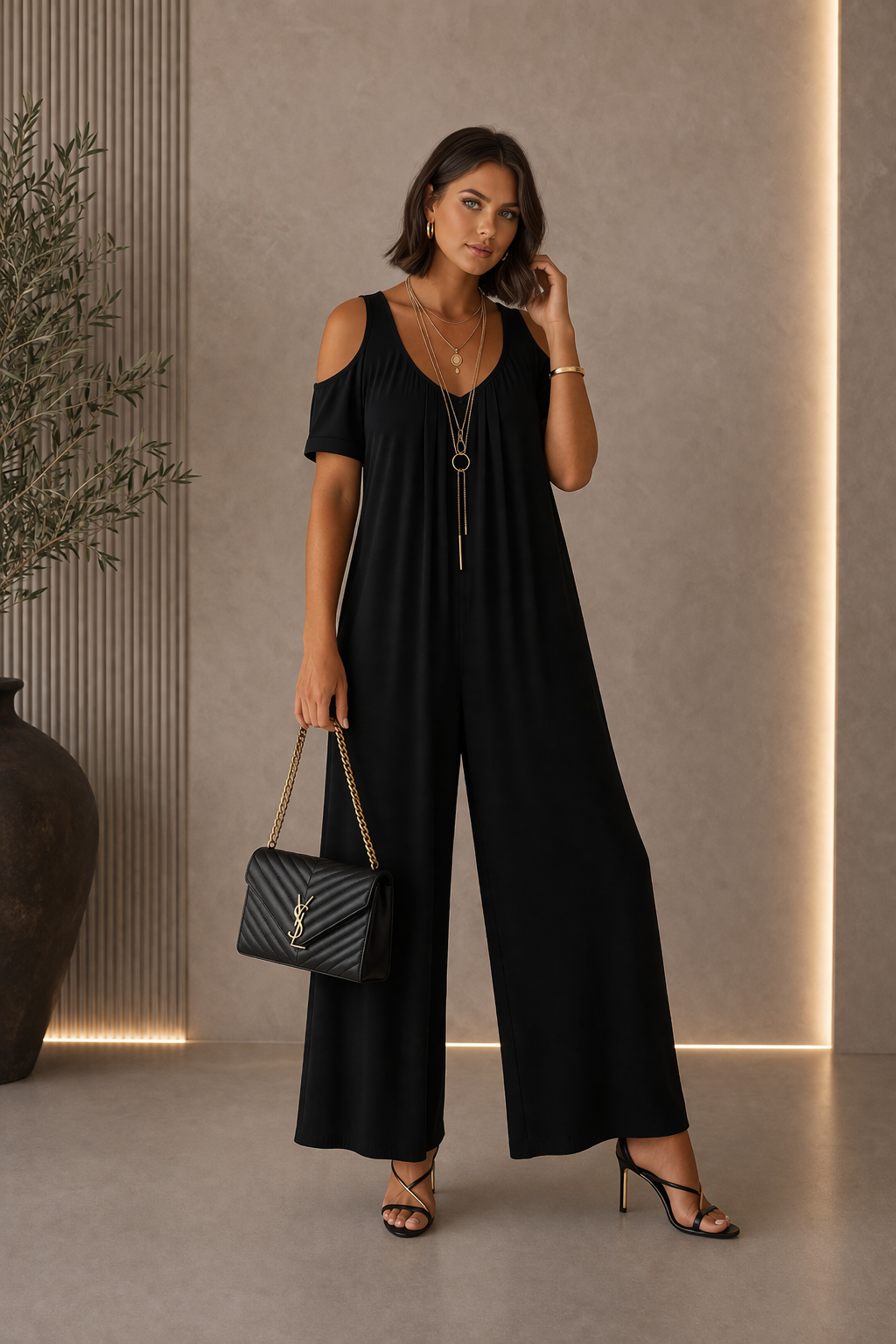 Arlena - Off-Shoulder Wide-Leg Jumpsuit