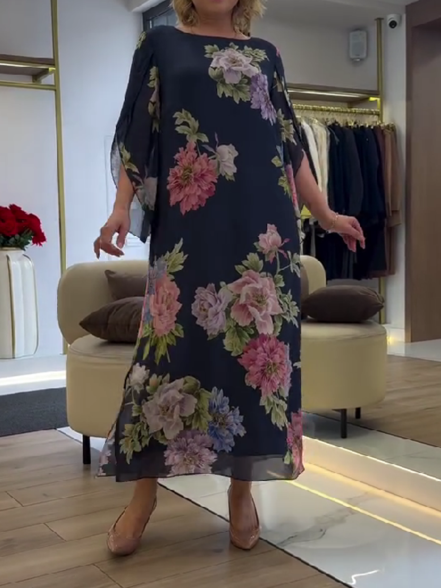 Carolina - Floral Chiffon Maxi Dress