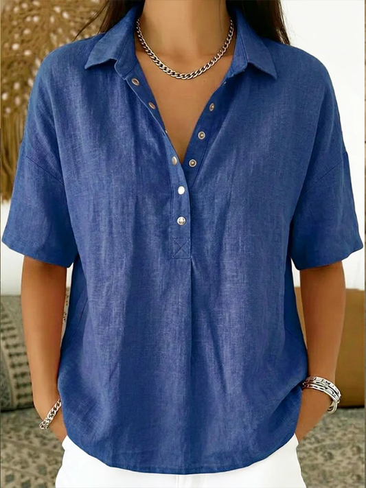 Charlotte - Relaxed Button-Front Blouse