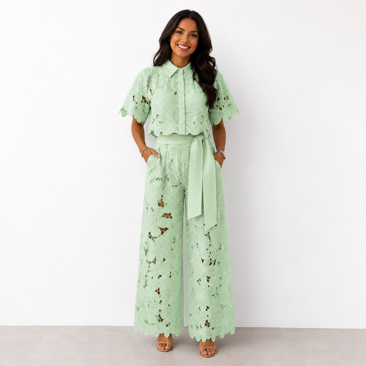 Isabela - Embroidered Lace Co-ord