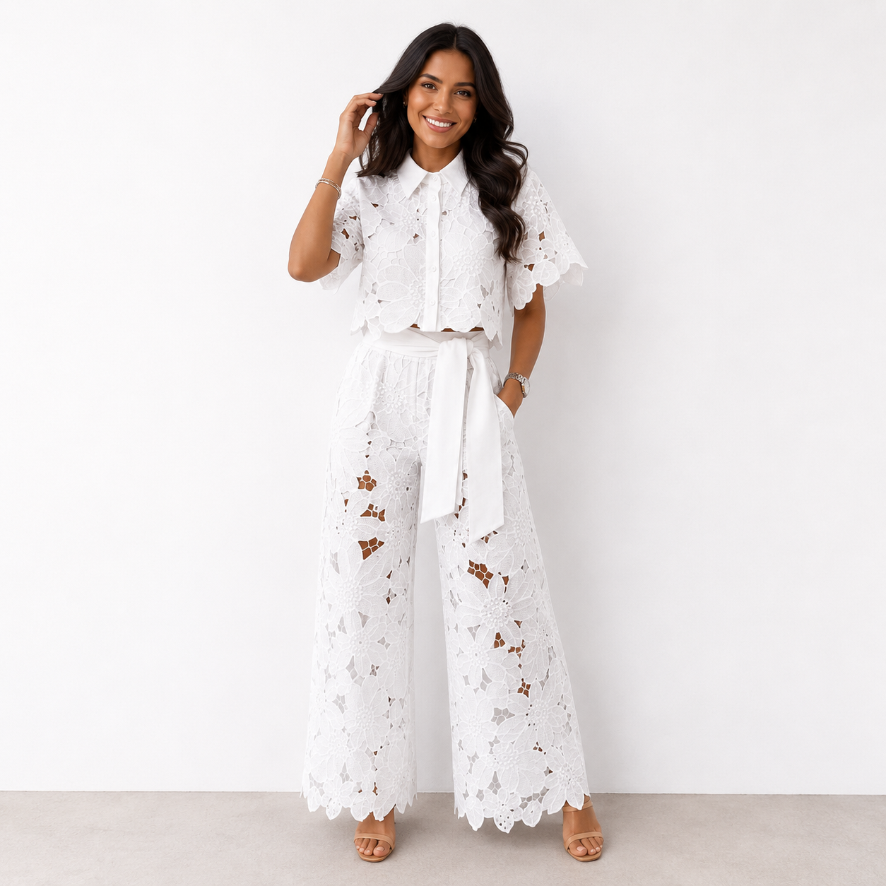 Isabela - Embroidered Lace Co-ord
