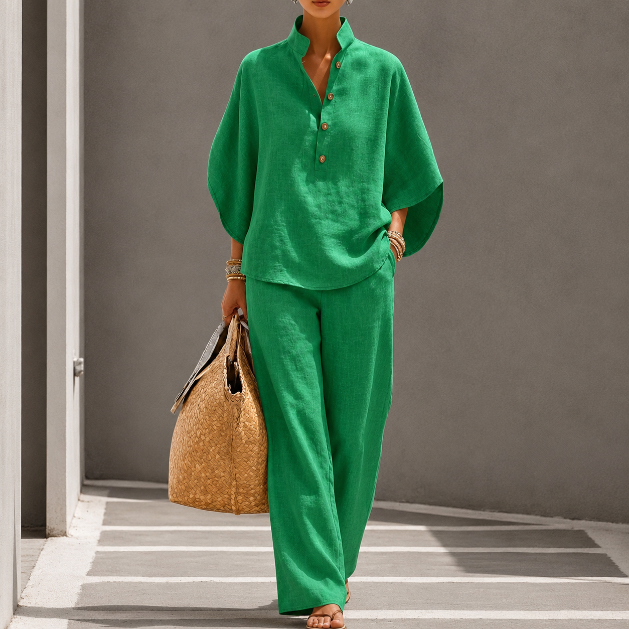 Novara - Blouse and Wide-Leg Set
