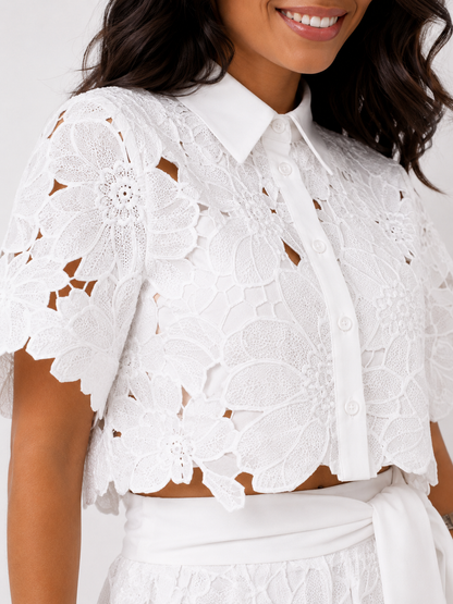 Isabela - Embroidered Lace Co-ord