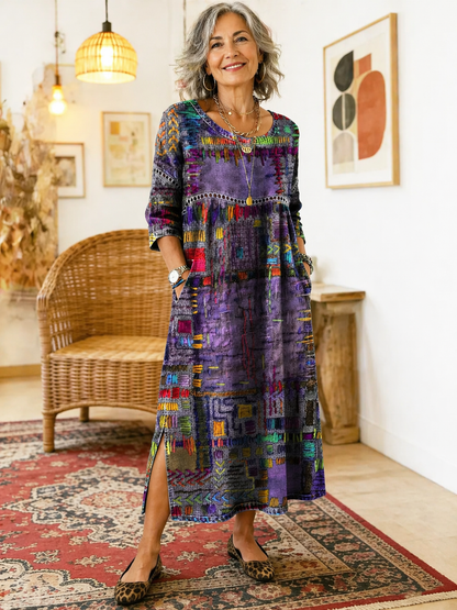 Manuela - Relaxed Patchwork Denim Dress