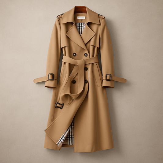 Sienna - Belted Double-Breasted Trench Coat