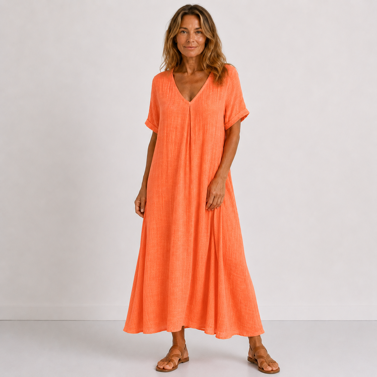 Aveline - Flowing V-Neck Maxi Dress