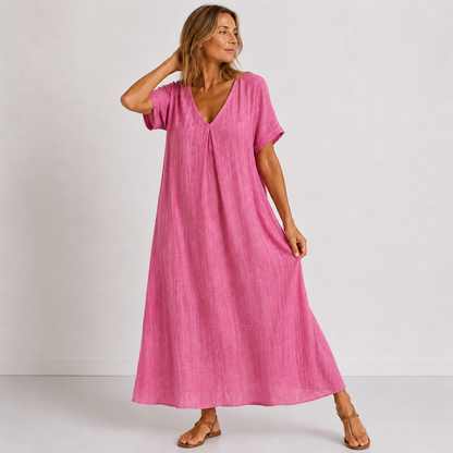 Aveline - Flowing V-Neck Maxi Dress