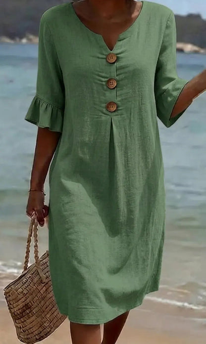 Christa - Airy Button-Front Dress