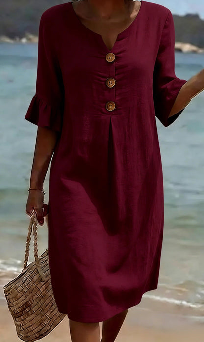 Christa - Airy Button-Front Dress