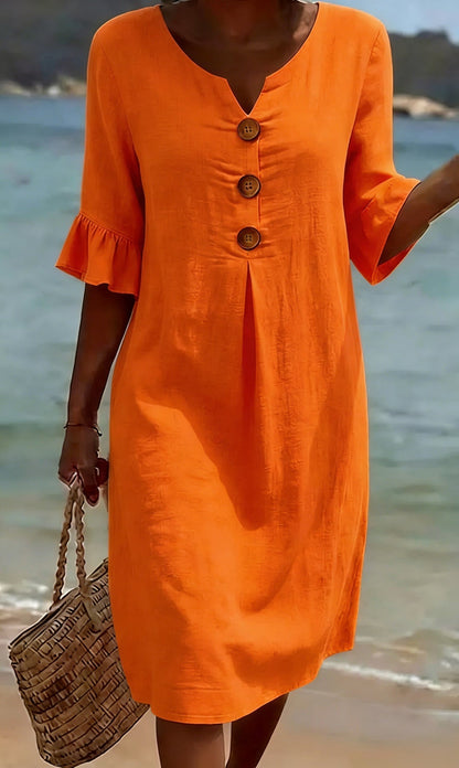 Christa - Airy Button-Front Dress