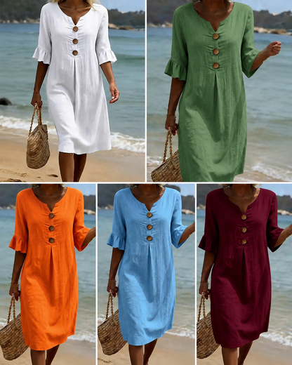 Christa - Airy Button-Front Dress