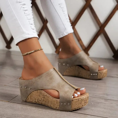 Cornelia - Cushioned Wedge Sandals