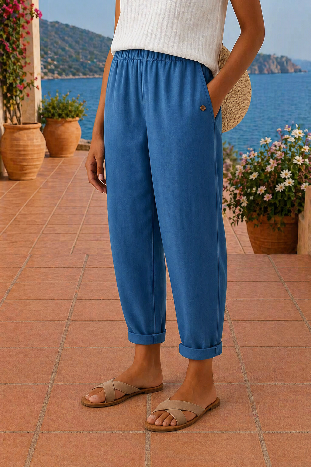 Delores - Wide-Leg Linen Trousers