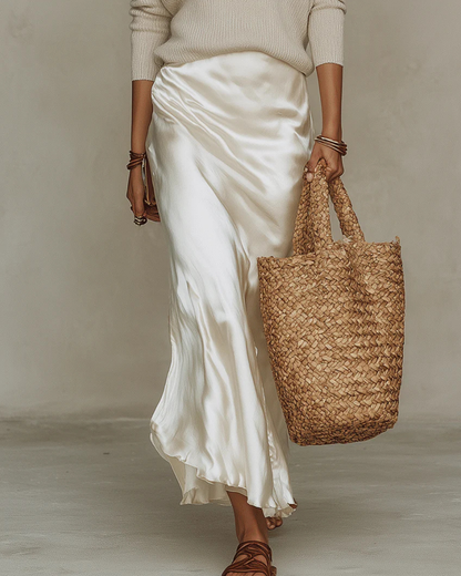 Christy - Satin Midi Dress Set