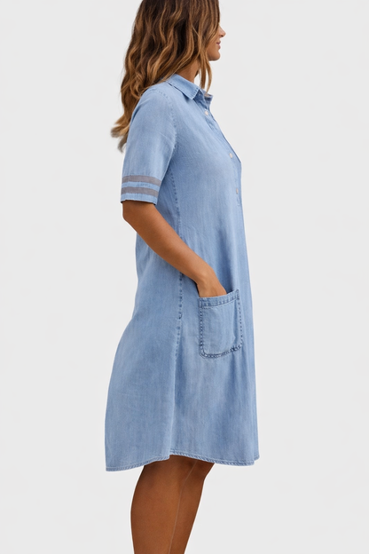 Lenore - Relaxed Denim Shirt Dress