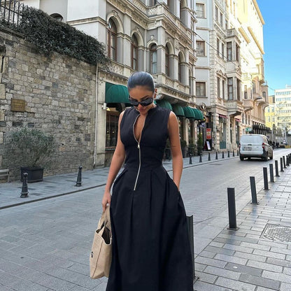 Felicia - Structured-Collar Maxi Dress