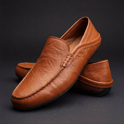 Corvan - Cushioned Leather Loafers
