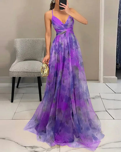 Giselle - Floral Chiffon Maxi Dress
