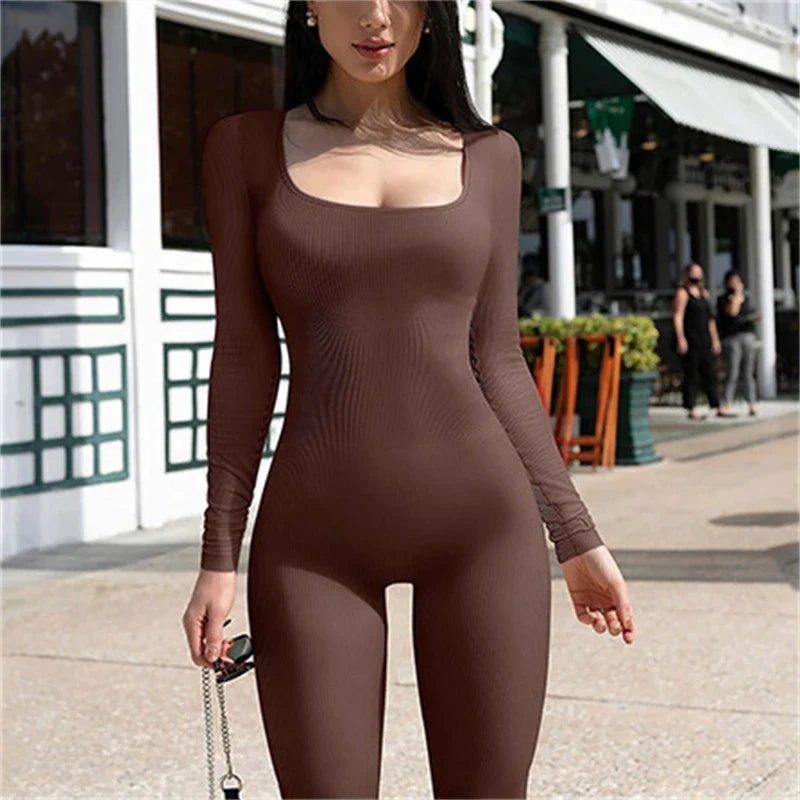 Marquita - Sculpting Square-Neck Jumpsuit