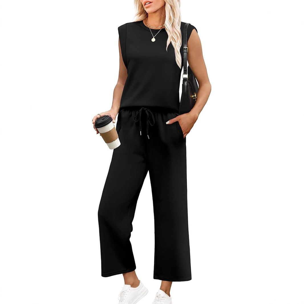 Heidi - Cropped Wide-Leg Lounge Set