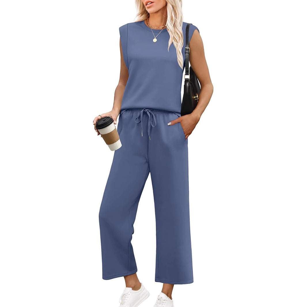 Heidi - Cropped Wide-Leg Lounge Set