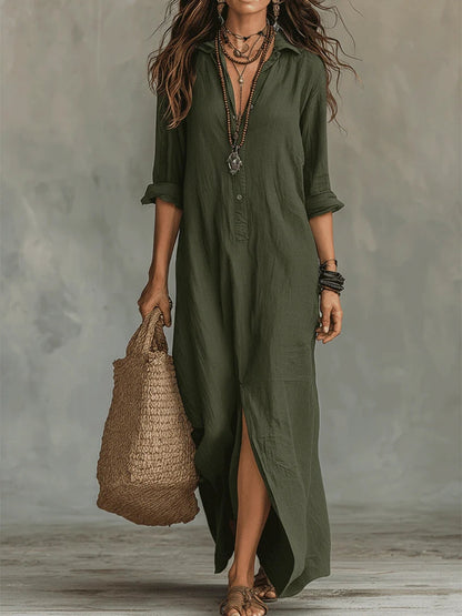 Ivora - Fluid Buttoned Maxi Dress